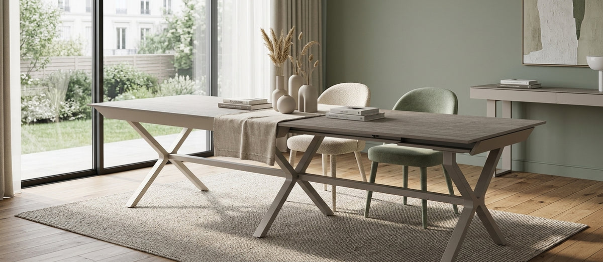 Reel extendable dining table 200–360 cm