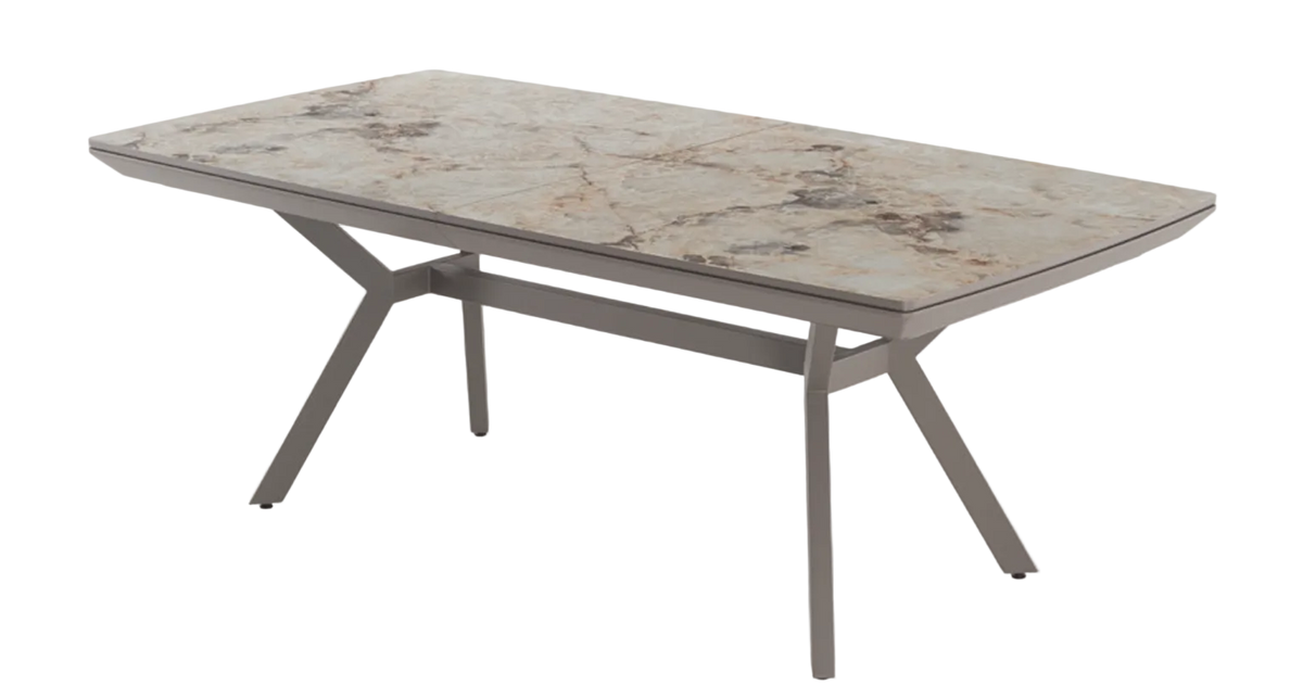 Titanium extendable dining table 180–260 cm