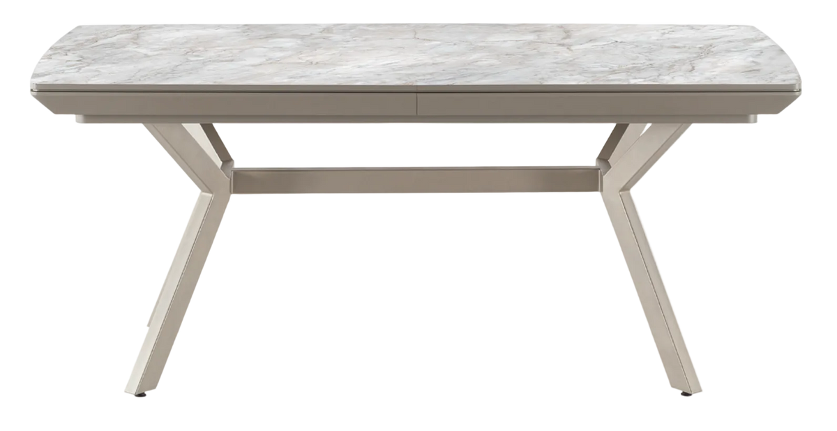 Titanium extendable dining table 180–260 cm