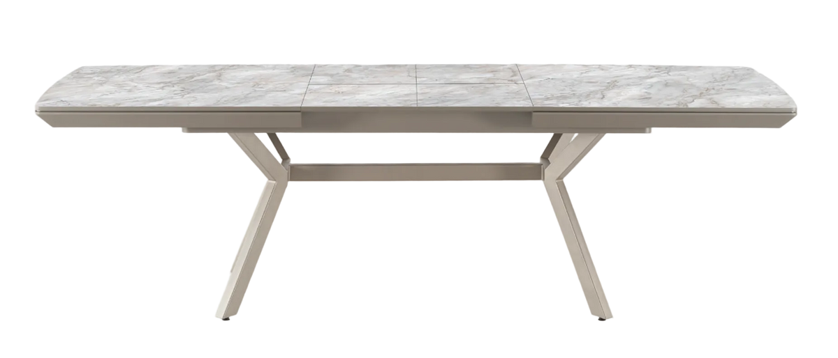 Titanium extendable dining table 180–260 cm