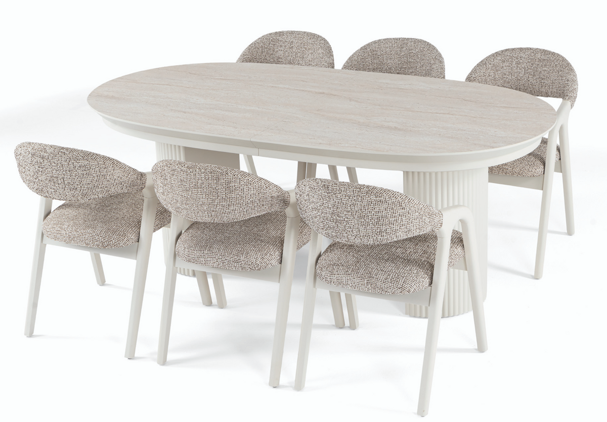Verona upholstered dining chair with armrests
