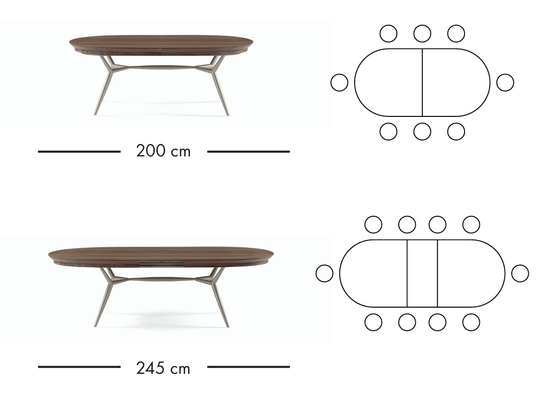 Verona extendable dining table 200–245 cm