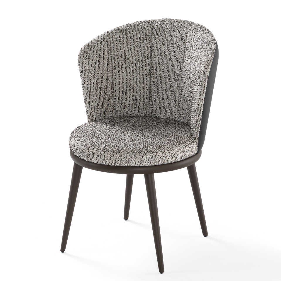 Lipa upholstered dining chair with a wrap-around back