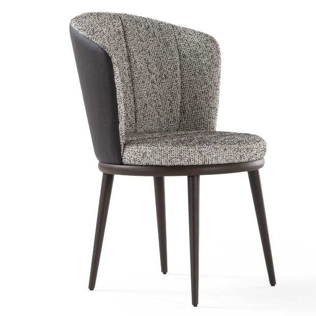 Lipa upholstered dining chair with a wrap-around back