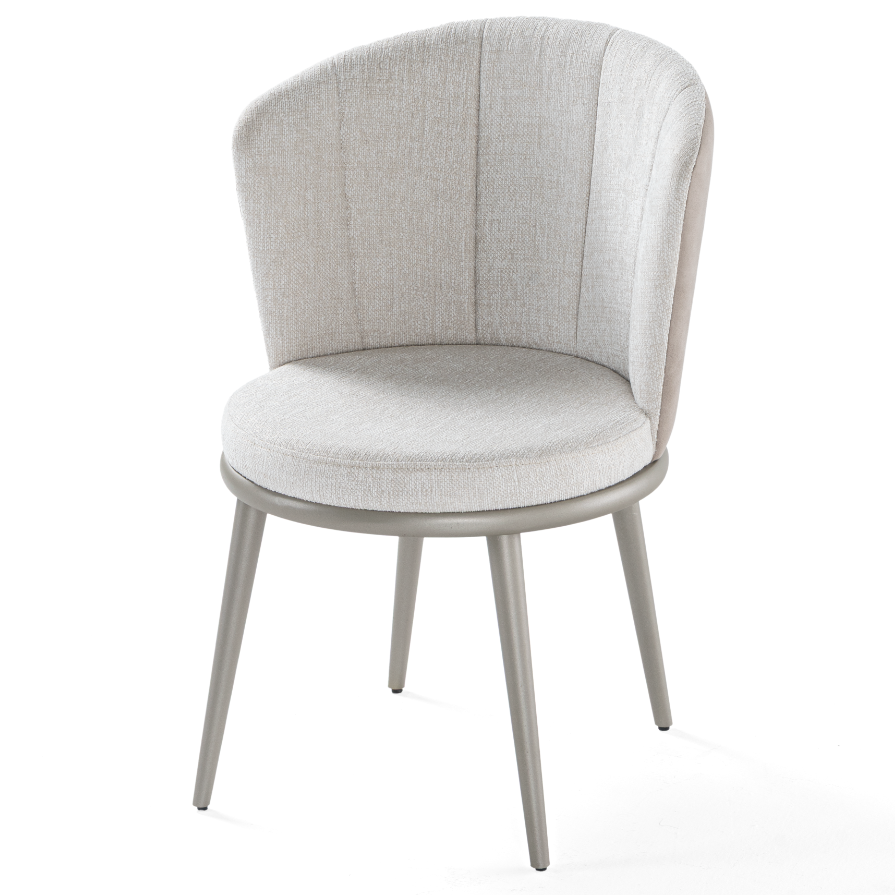 Lipa upholstered dining chair with a wrap-around back