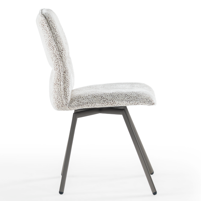 Loft upholstered dining chair with a three-part backrest
