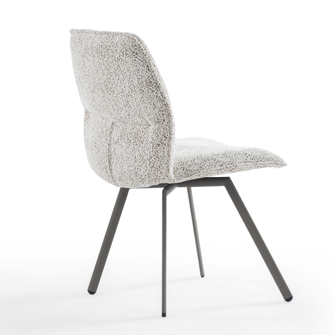 Loft upholstered dining chair with a three-part backrest