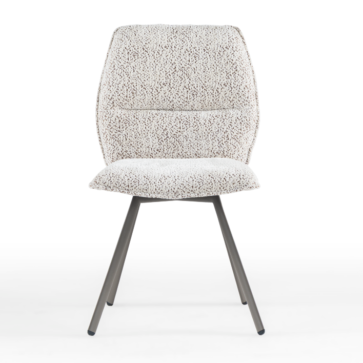 Loft upholstered dining chair with a three-part backrest