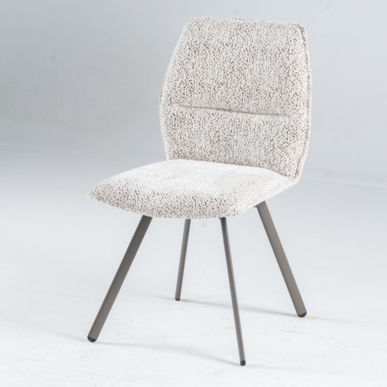 Loft upholstered dining chair with a three-part backrest
