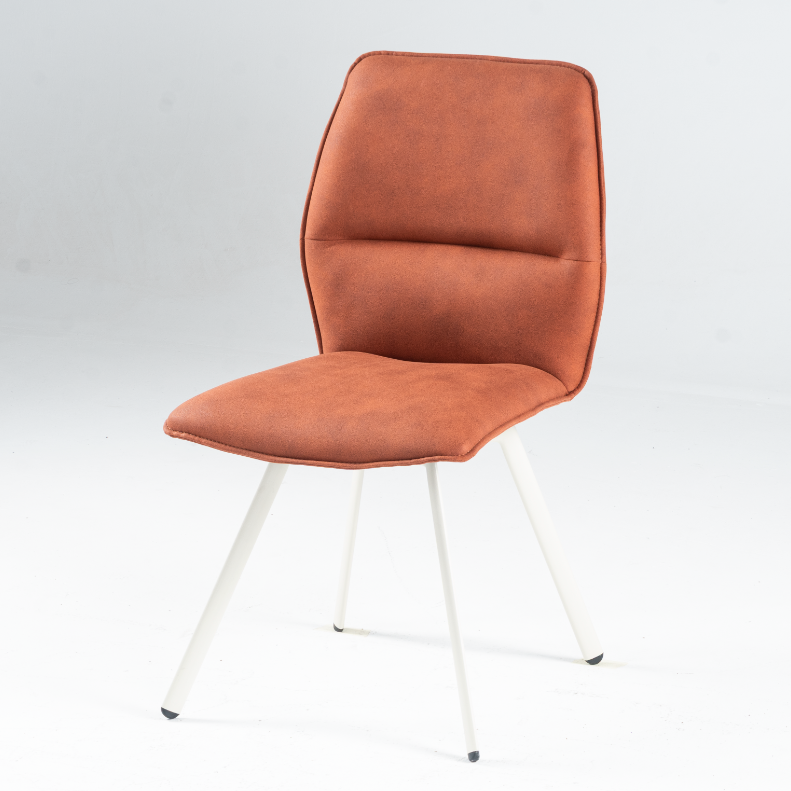 Loft upholstered dining chair with a three-part backrest