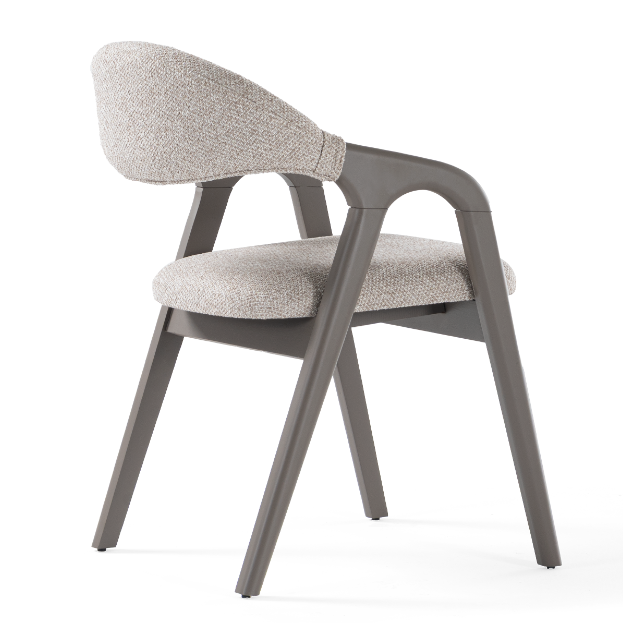 Verona upholstered dining chair with armrests
