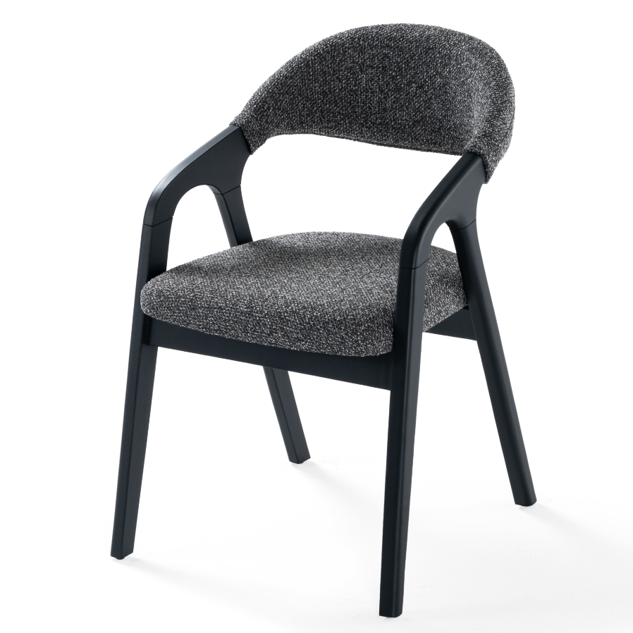 Verona upholstered dining chair with armrests