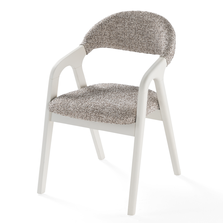 Verona upholstered dining chair with armrests